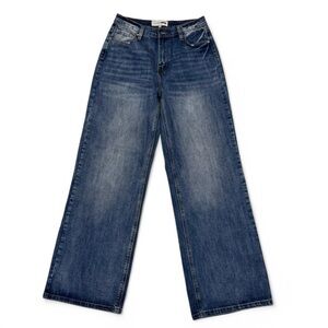 fashion nova wide leg dark wash jeans ♡